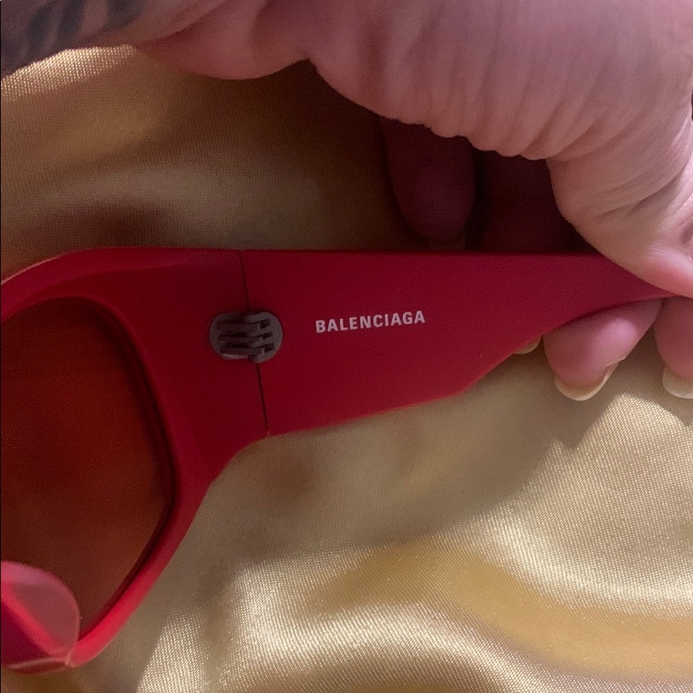 Balenciaga Red and Black Sunglasses with Red Lenses - Picture 4 of 11